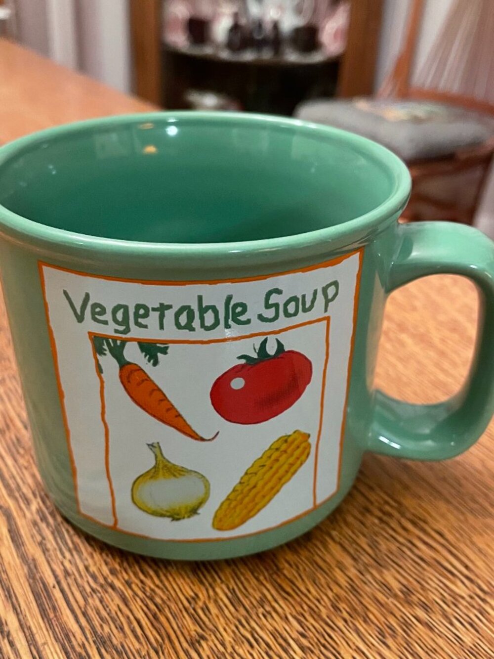 Colorful Vegetable Soup Coffee Cup Mug 14 ounces Houston Harvest Gift Products